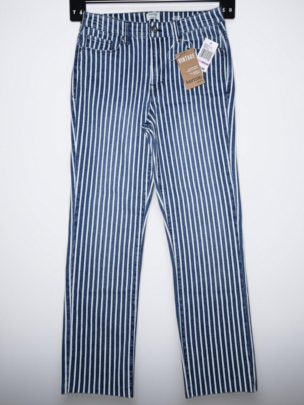 NWT Kensie Jeans The Allie High Rise Slim Straight Hampton Stripe - 6/28